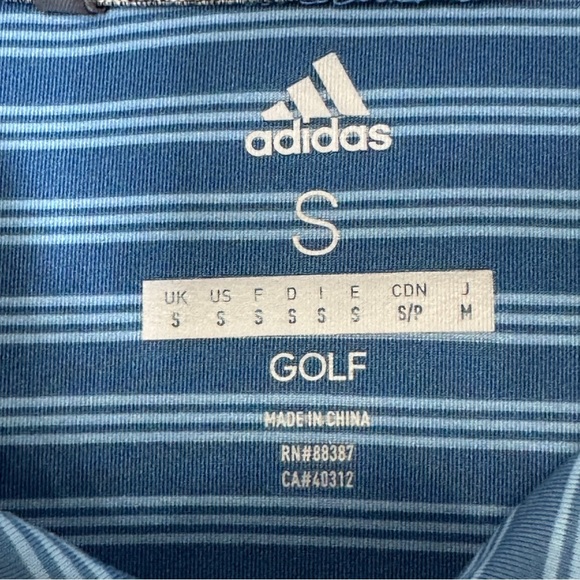 Adidas Golf Polo Shirt Blue Stripe Men’s S – Bethesda Logo - Picture 4 of 8
